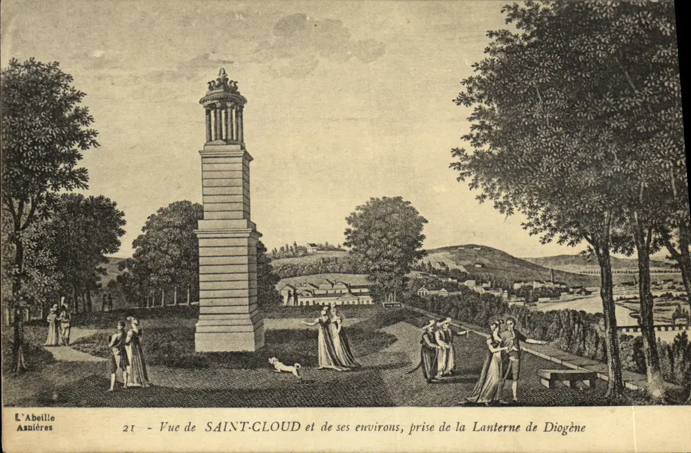 Ansicht von SAINT-CLLOUD und seiner Umgebung, aufgenommen von der Lanterne des Diogène — L'Abeille, Asnières, n°21 - Vorderseite