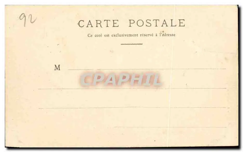 Parque de St-Cloud — Manufatura de Sèvres — J.L. editor, Paris, N° 157 - Verso