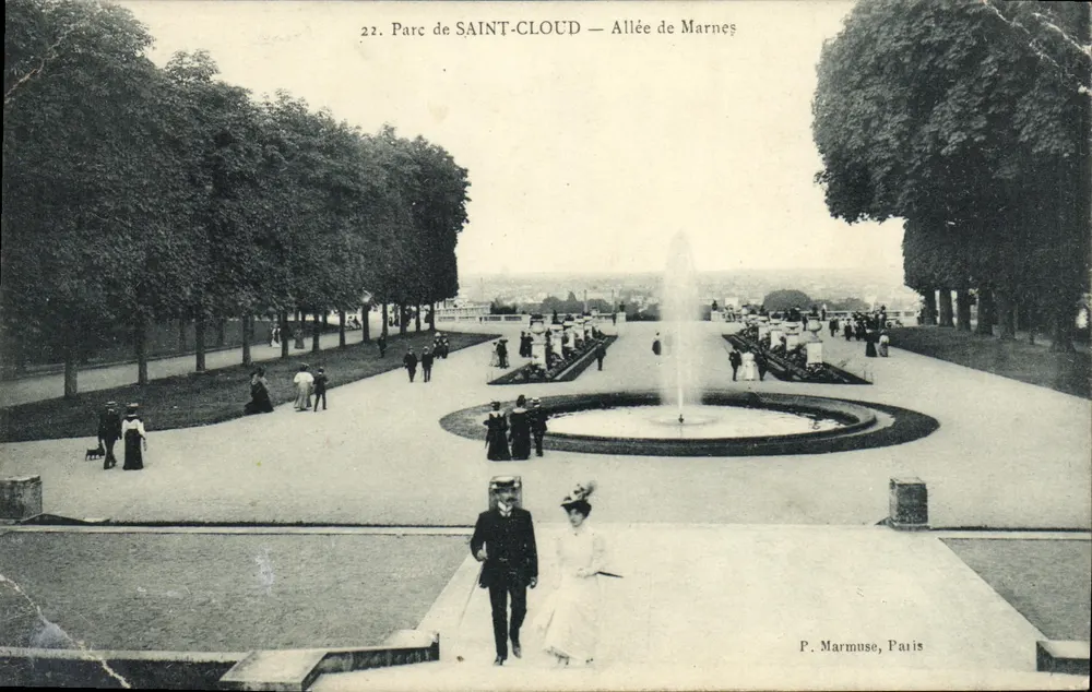 Parque de SAINT-LOUD — Avenida de Marnes — P. Marmuse, Paris - Frente