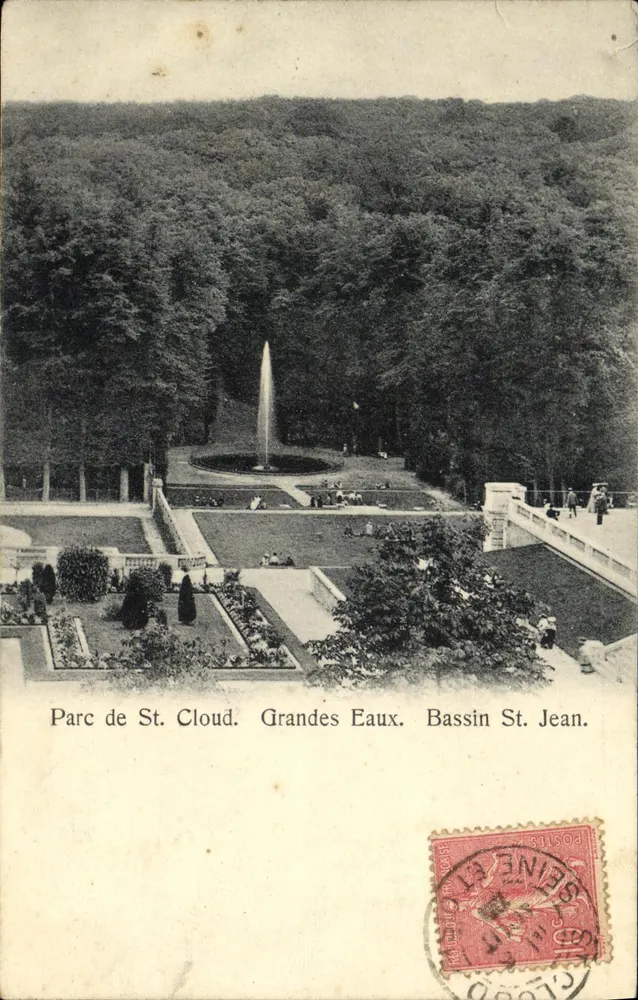 Parc de St. Cloud — Grandes Eaux und Bassin St. Jean — Édition Trianon n°1740 - Vorderseite