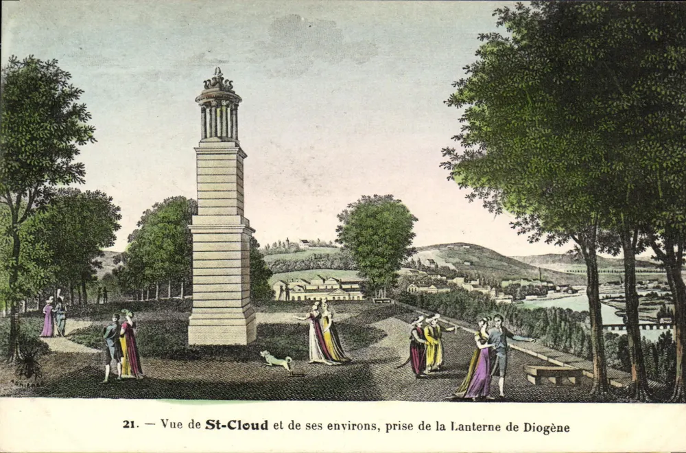 Ansicht von St-Cloud und seiner Umgebung — Aufnahme der Laterne des Diogenes — Nr. 21 - Vorderseite