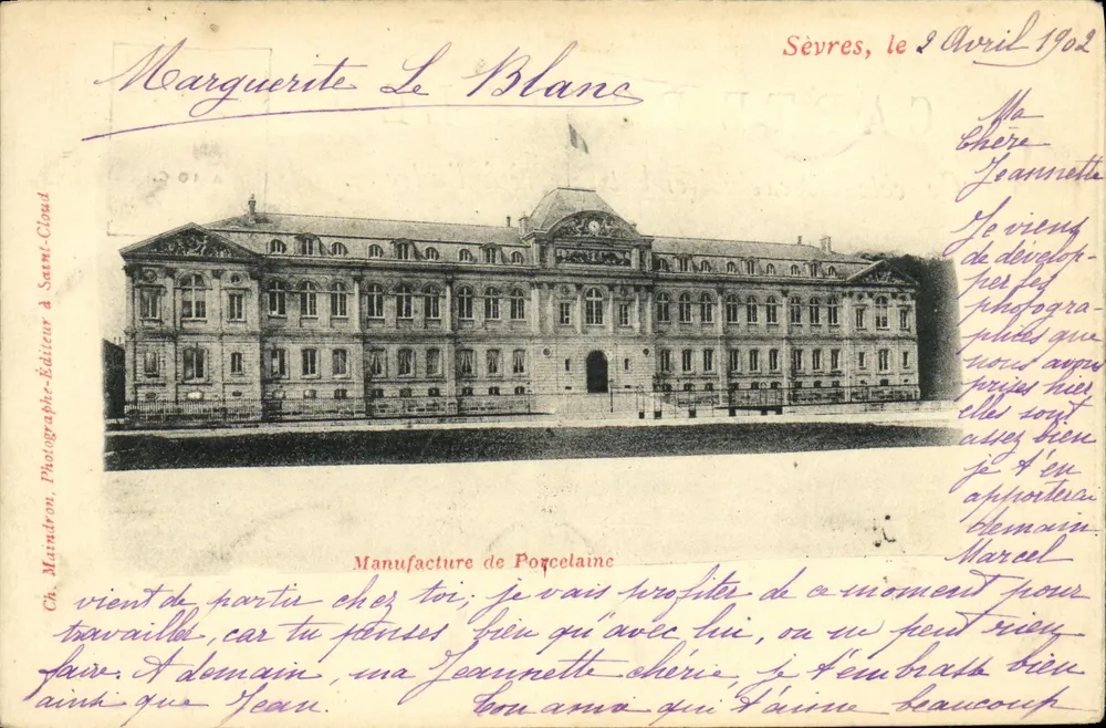 Porzellanfabrik — Sèvres — Ch. Mandron, Fotograf-Verleger in Saint-Cloud - Vorderseite