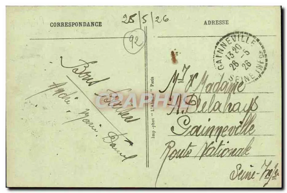 Sèvres - La Seine, au loin le Bas-Meudon — L'Abéille, Paris, n°24 - Verso