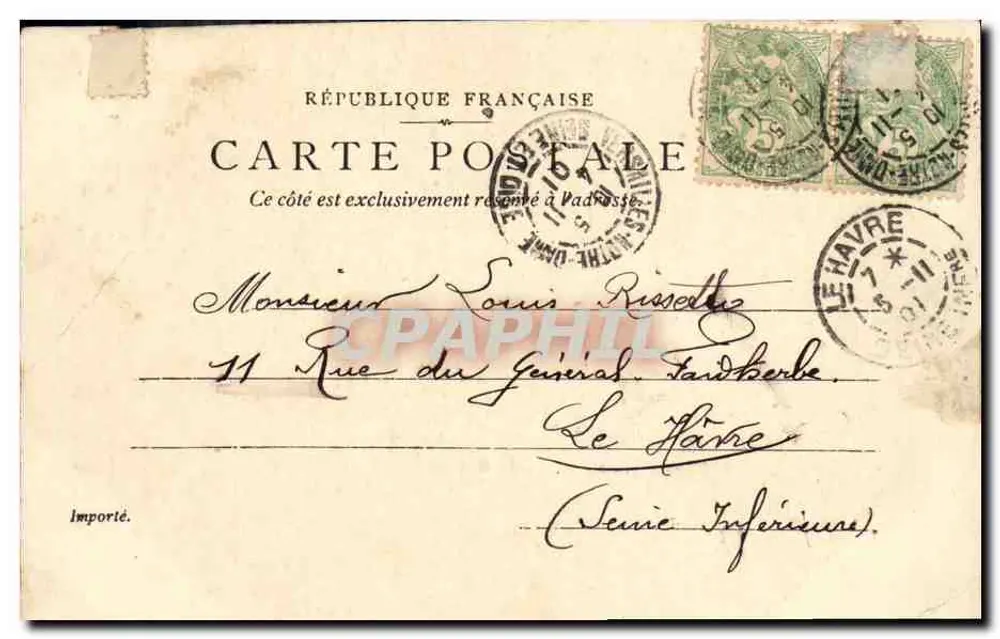 Sèvres, Versailles — Panorama vu de la gare — éditeur P. S. & D. P. M. phot. n° 3595 - Achterkant