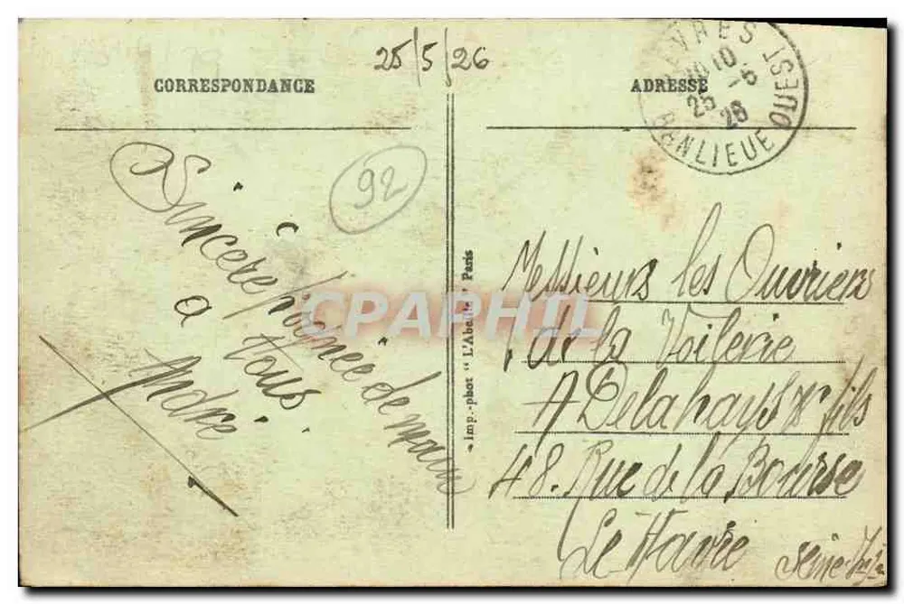 SÈVRES - Die Ufer der Seine — L'ABERILLE PARIS n°23 - Rückseite