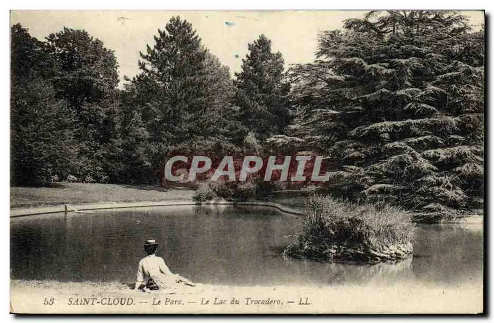 Saint-Cloud — O Parque — O Lago do Trocadero — LL. — N°58 - Frente