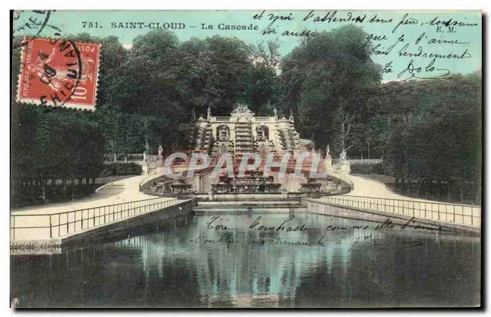 Saint-Cloud — A Cascata — Bilhete postal moderno n°751 - Frente