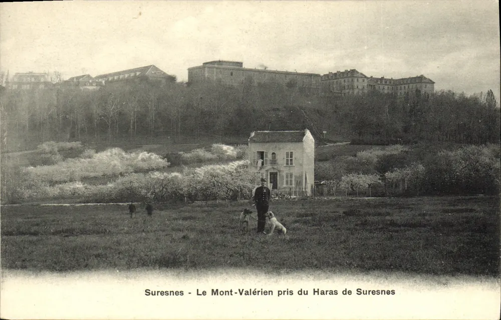 Suresnes - Der Mont-Valérien aus dem Haras de Suresnes gesehen — Simi-Bromure, Paris - Vorderseite