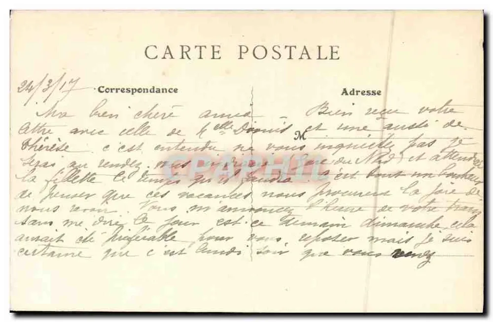 Bois-Colombes - The Market, Main Facade — B. F., Paris, no. 57 - Back
