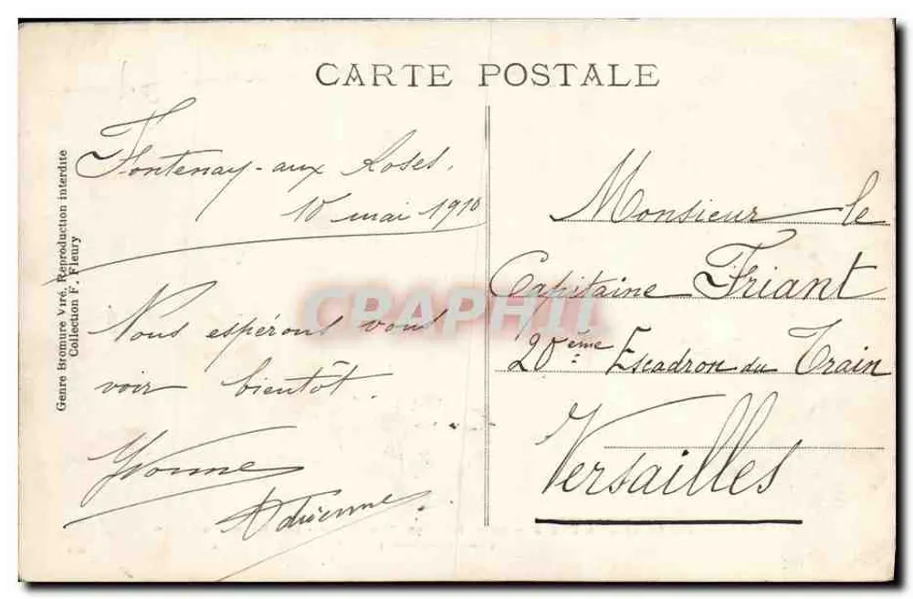 Fontenay-aux-Roses — Ein Weg im Park — Verlag F. Fleury, Nr. 4 - Rückseite