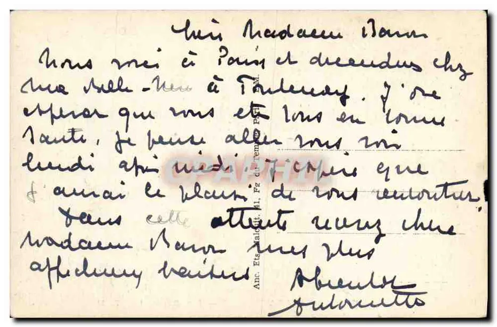 Fontenay-aux-Roses — Rue Boucicaut — Éditeur E. M. n° 5802 - Back