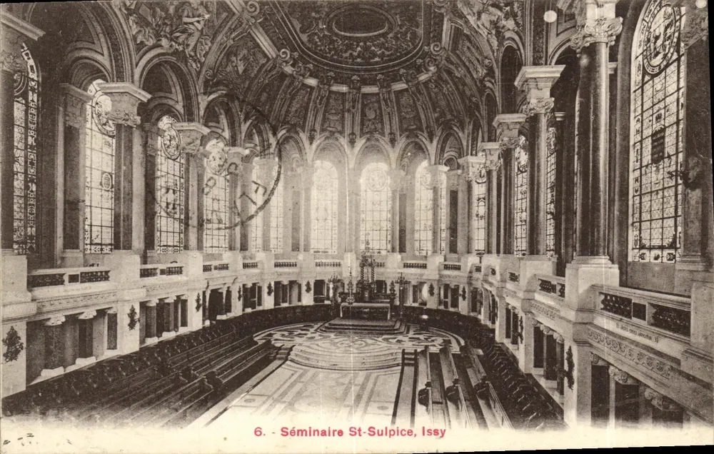 Seminário St-Sulpice, Issy — Interior da capela — Editor: Paris, n°6 - Frente