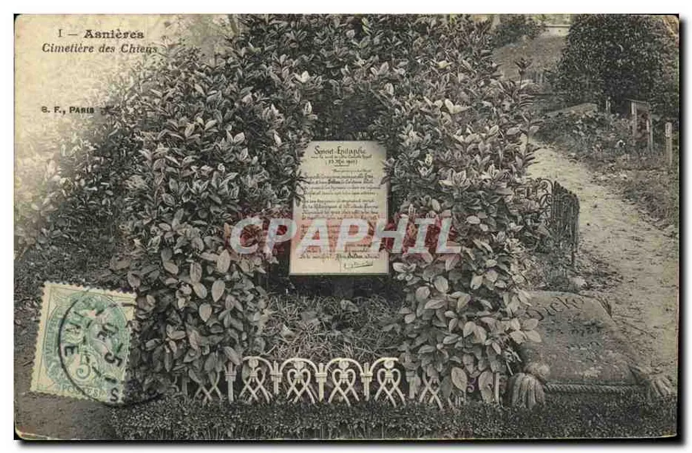 Asnières - Cementerio de los Perros — Epitafio de Simon Epilanyte — S. F., París - Anverso
