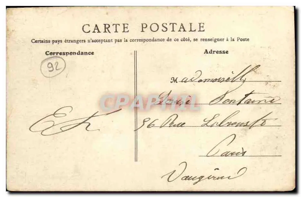 Asnières - Cementerio de los Perros — Epitafio de Simon Epilanyte — S. F., París - Reverso