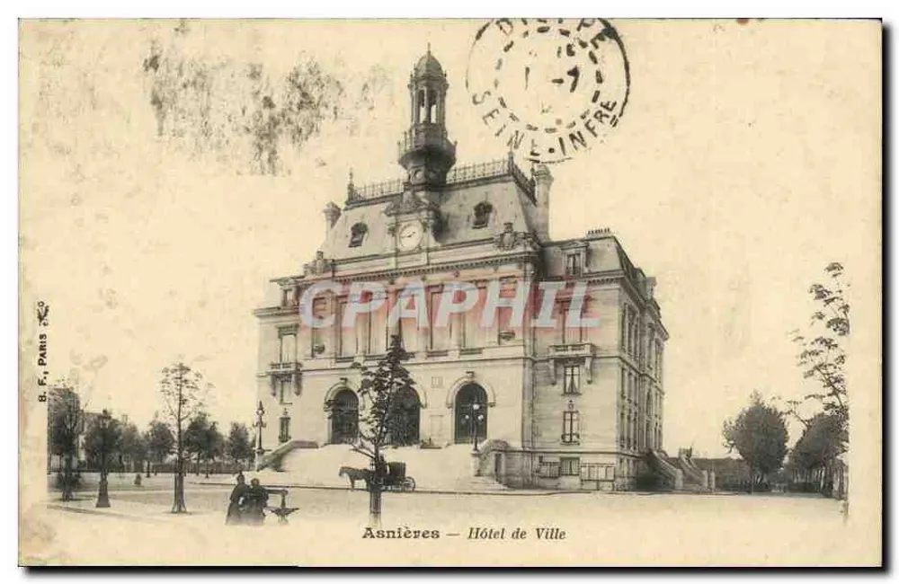 Asnières — Hotel de Ville — Editore E. Paris, n° 16 - Recto