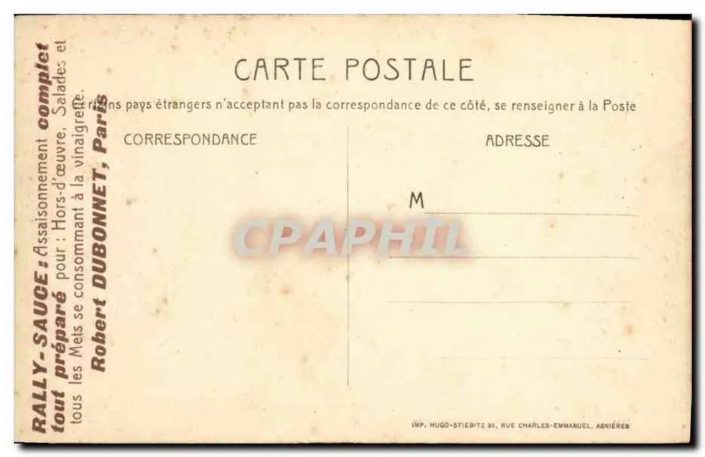 Asnières - A Estação — H.S. Asnières, n°30 - Verso