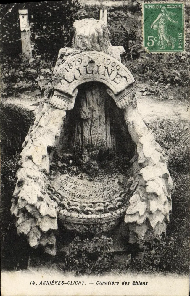Friedhof der Chlions — Totenfontäne Liliane — Asnières-ClICHY - Vorderseite