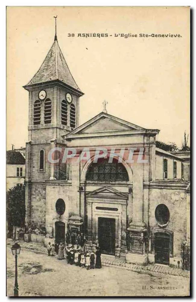Asnières - Kirche Saint-Geneviève — H. S. Asnières, Nr. 38 - Vorderseite