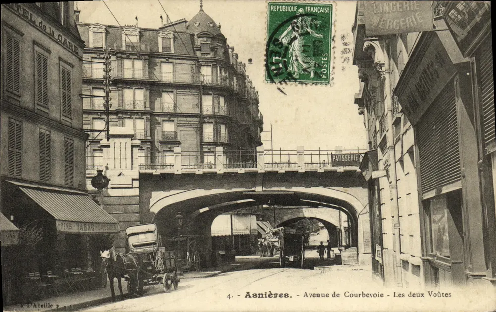 Asnières - Avenue de Courbevoie - Die beiden Bögen — L'Abelle, n°4 - Vorderseite