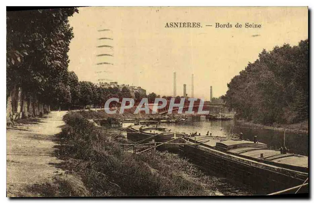 Asnières — Margens da Senha — C. P. A. P. H. I. L. - Frente