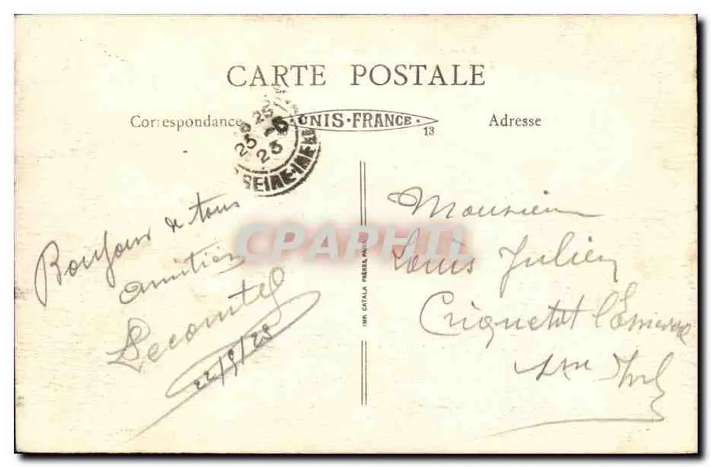 Asnières - Château Pouget — Le Kiosque et la Pièce d'eau — éditeur Br. Kalf - Verso