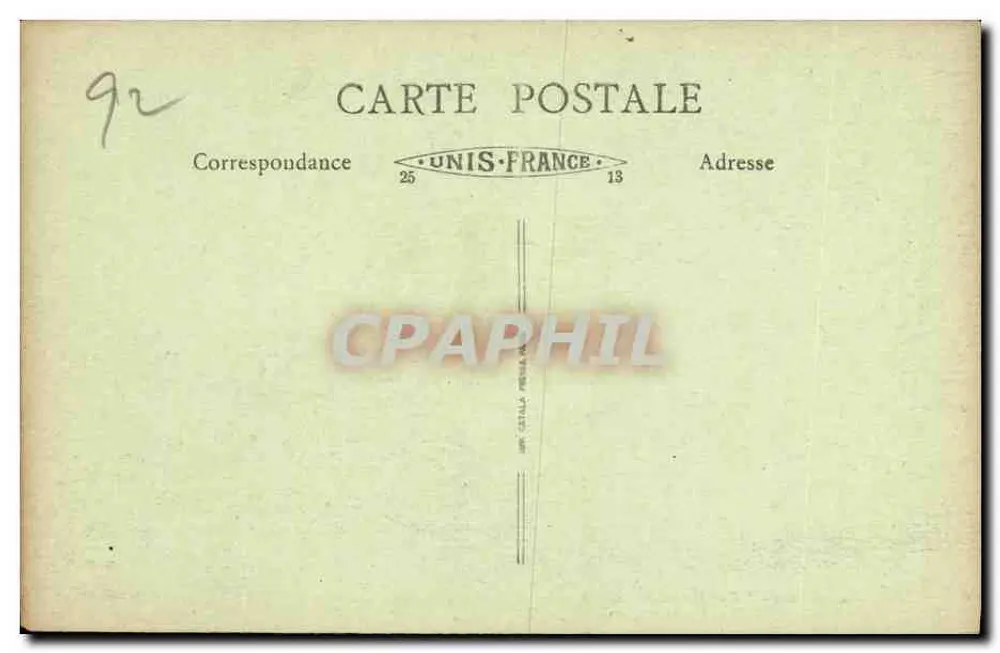 Asnières - Cemitério dos Cães — stele funerária e monumento em pedra — editor Unis-France, n°52 - Verso