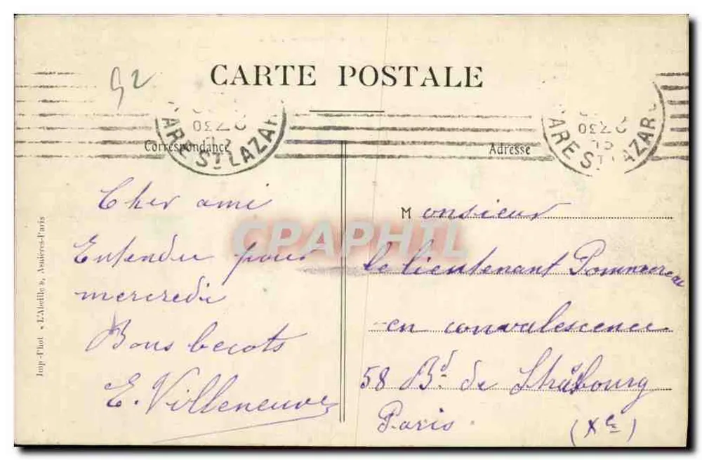 Asnières — Cimetière des Chiens — Allée Principale — L'Allee 9 - Verso