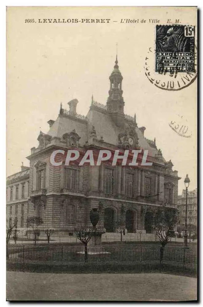Levallois-Perret — L'Hôtel de Ville — E.M. n°1605 - Recto