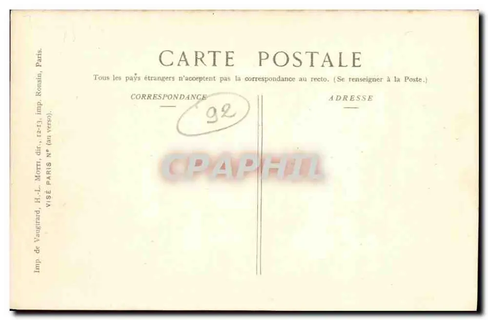 Levallois — Après le bombardement des Zeppelins — Ed. Pays de France - Verso