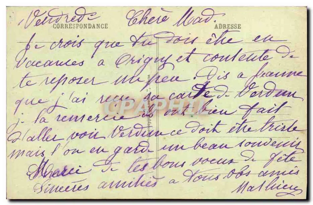 Méudon — O Viaduto — Editor Sabie, n°12 - Verso