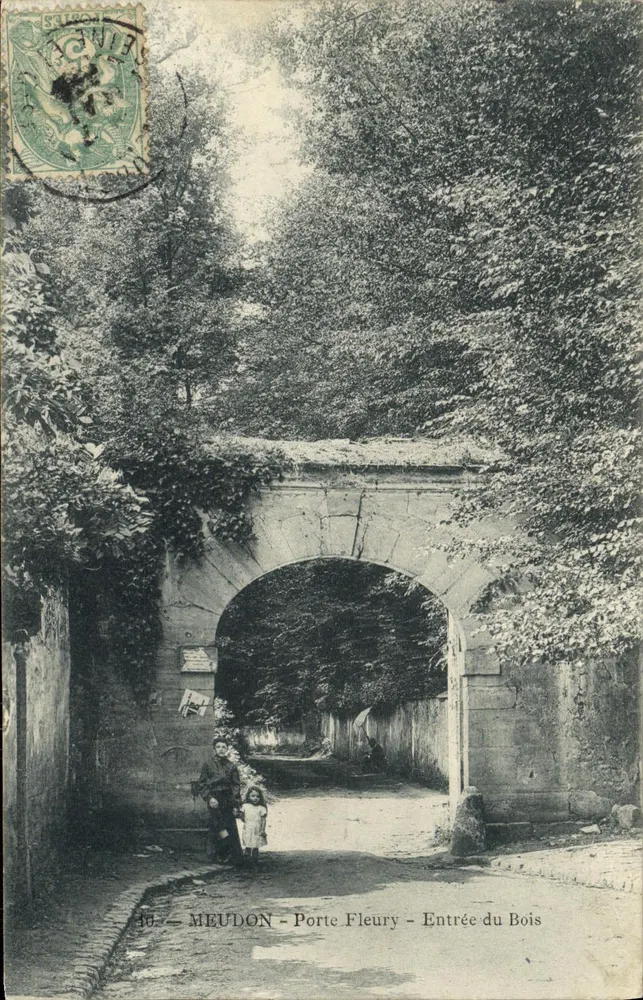 Meudon - Porta Fleury - Entrada do Bosque — editor P. Marmisse, 33, Av. Montparnasse, Paris - Frente