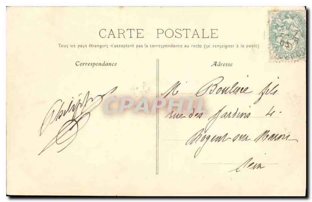 Terrasse de Meudon — O Menhir — P. Marmuse, Paris - Verso