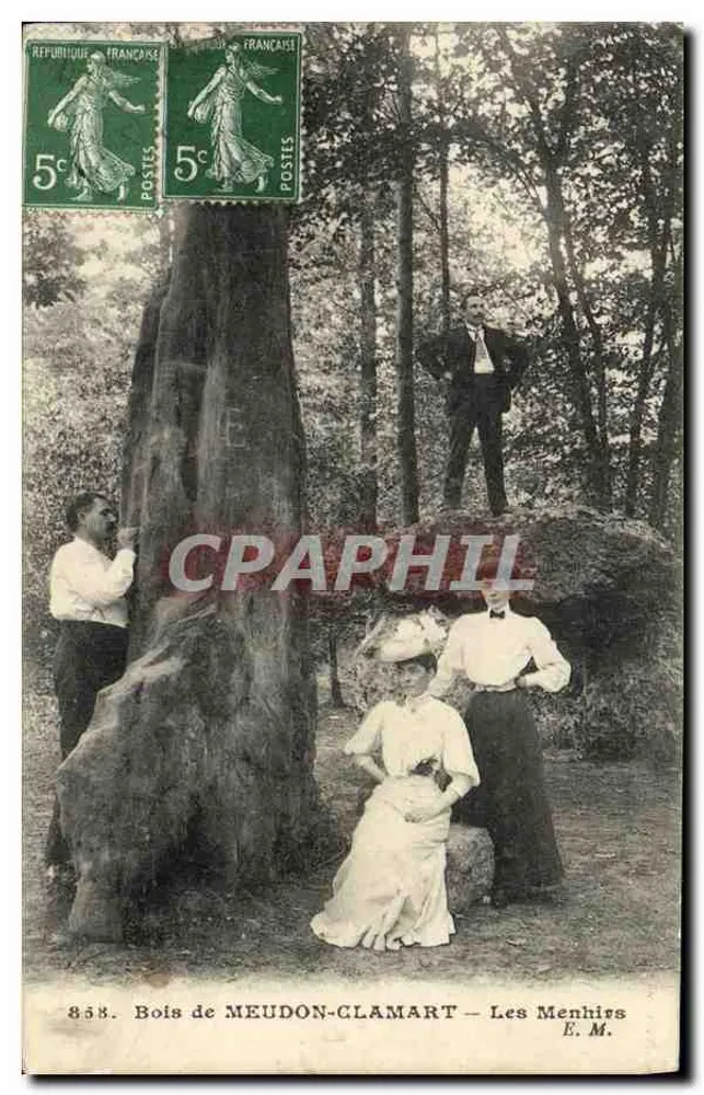 Wald von Meudon-Clamart — Die Menhire — E. M. - Vorderseite
