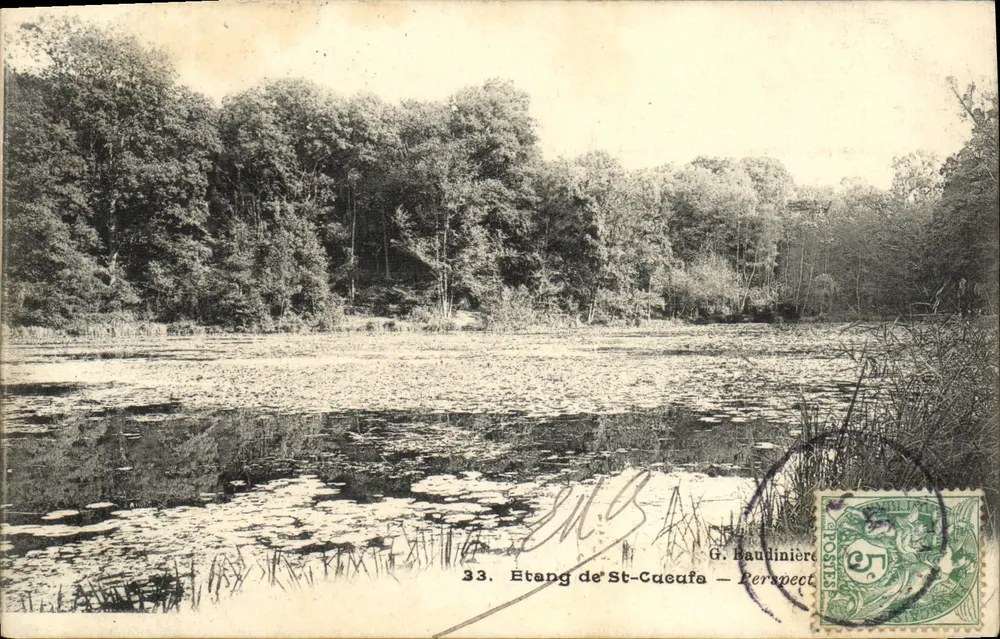Lago de St-Cucufa — Vista panorâmica — G. Paudinière, n°33 - Frente