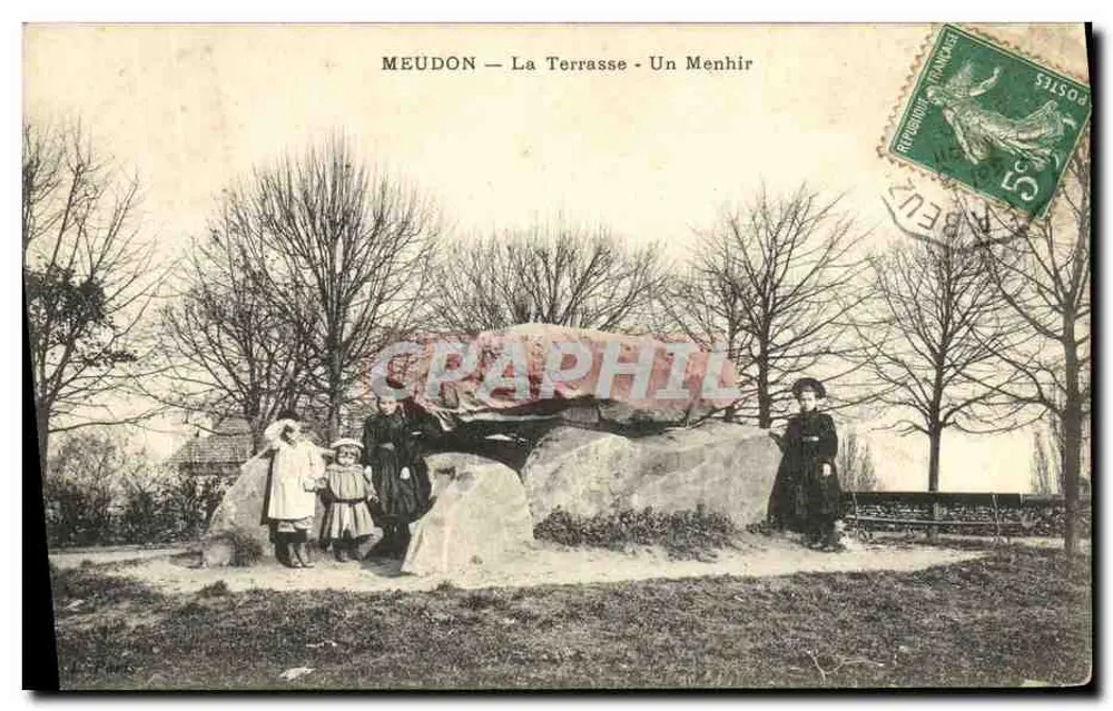 Meudon — Die Terrasse — Ein Menhir - Vorderseite