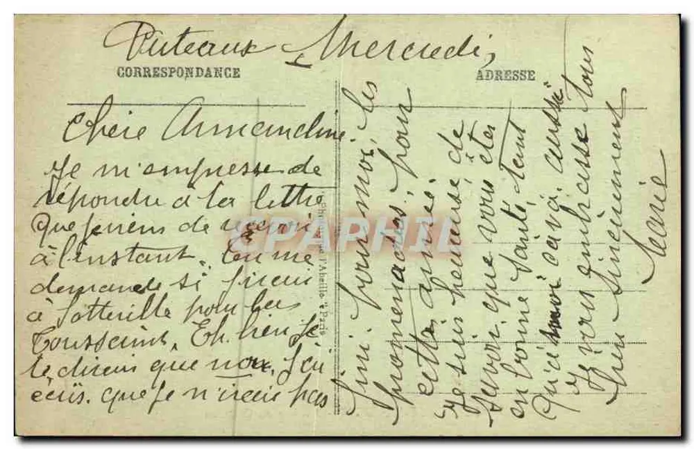 BÉLLEVUE-MEUDON — Avenida do Castelo — Paris - Verso