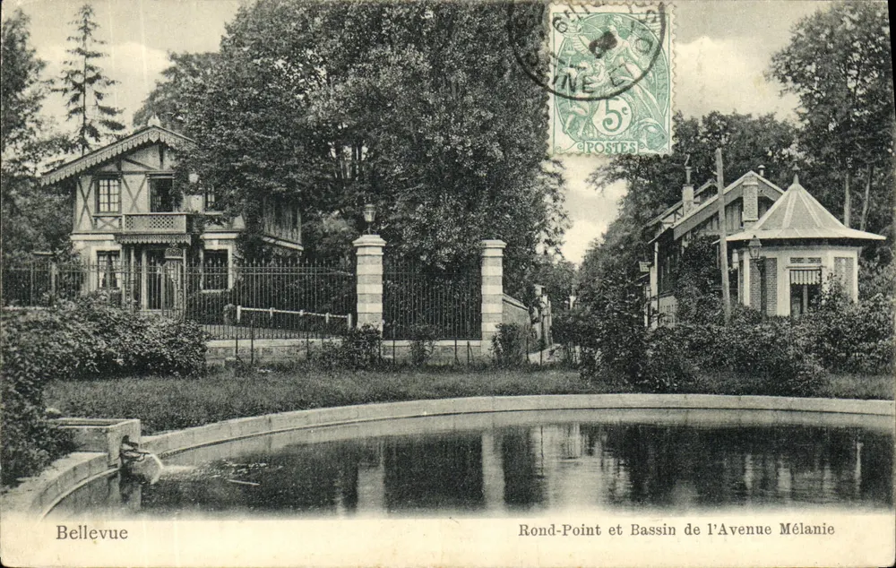 Rundblick und Bassin der Avenue Mélanie — Bellevue — Édition Trianon, Nr. 1735 - Vorderseite
