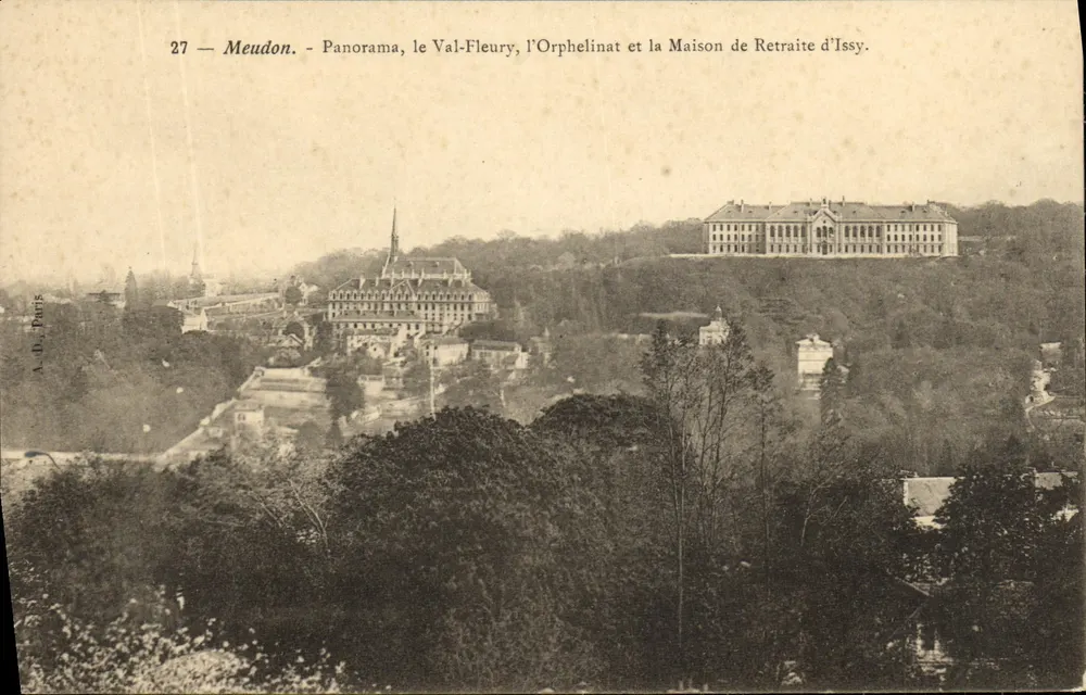 Meudon - Panorama, der Val-Fleury, das Waisenhaus und das Altersheim von Issy. - Vorderseite