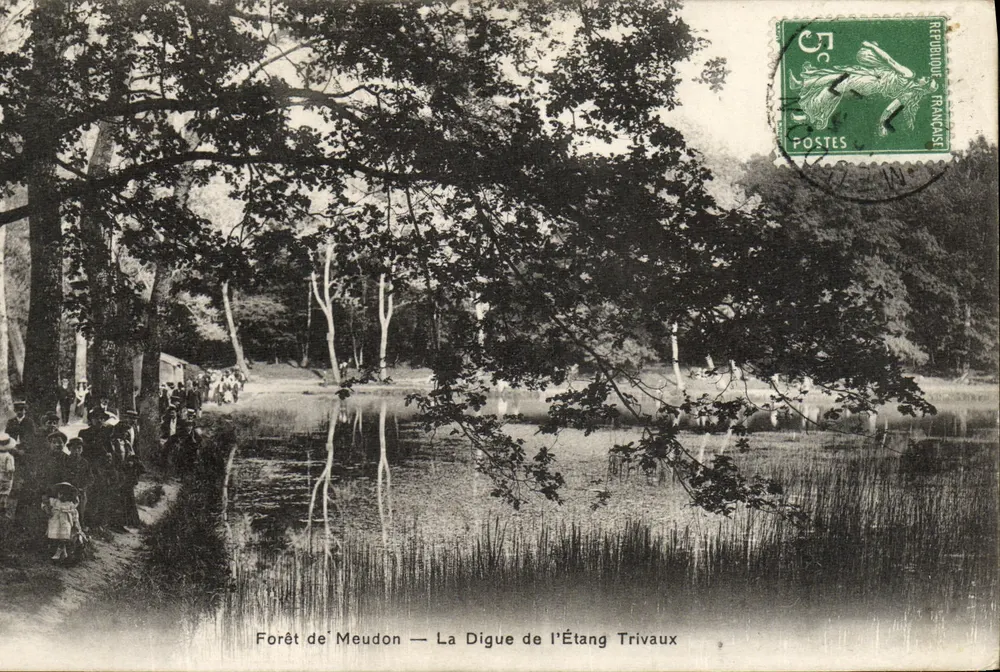 Forêt de Meudon — La Digue de l'Étang Trivaux — Éditeur non identifié - Recto