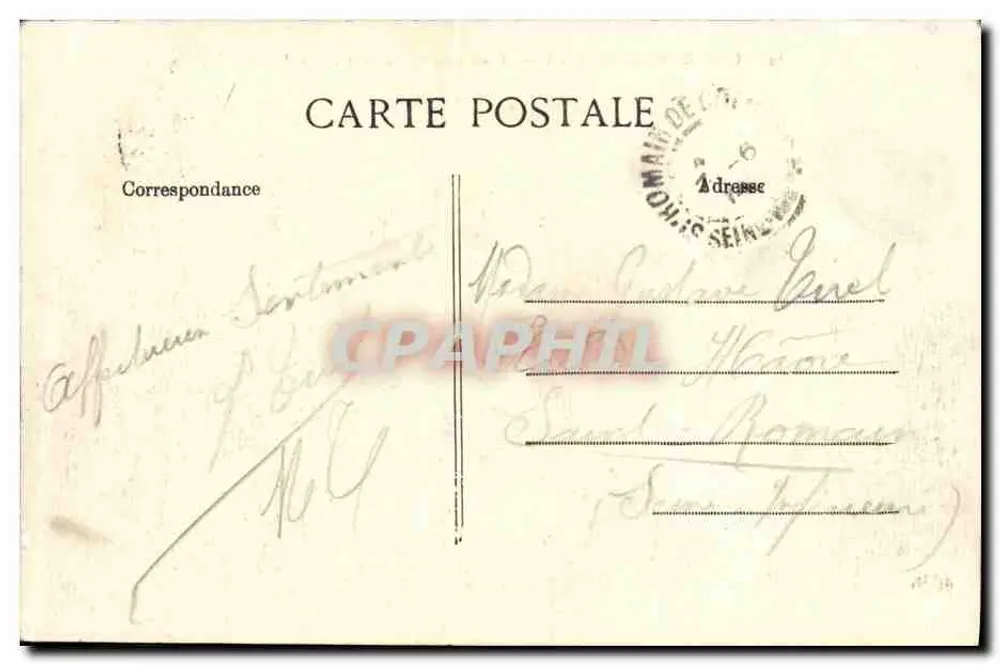 BelleVue-Meudon — Panorama sur la Seine, pris de Bas-Meudon — éditeur imprimeur non visible, n° 59 - Rückseite