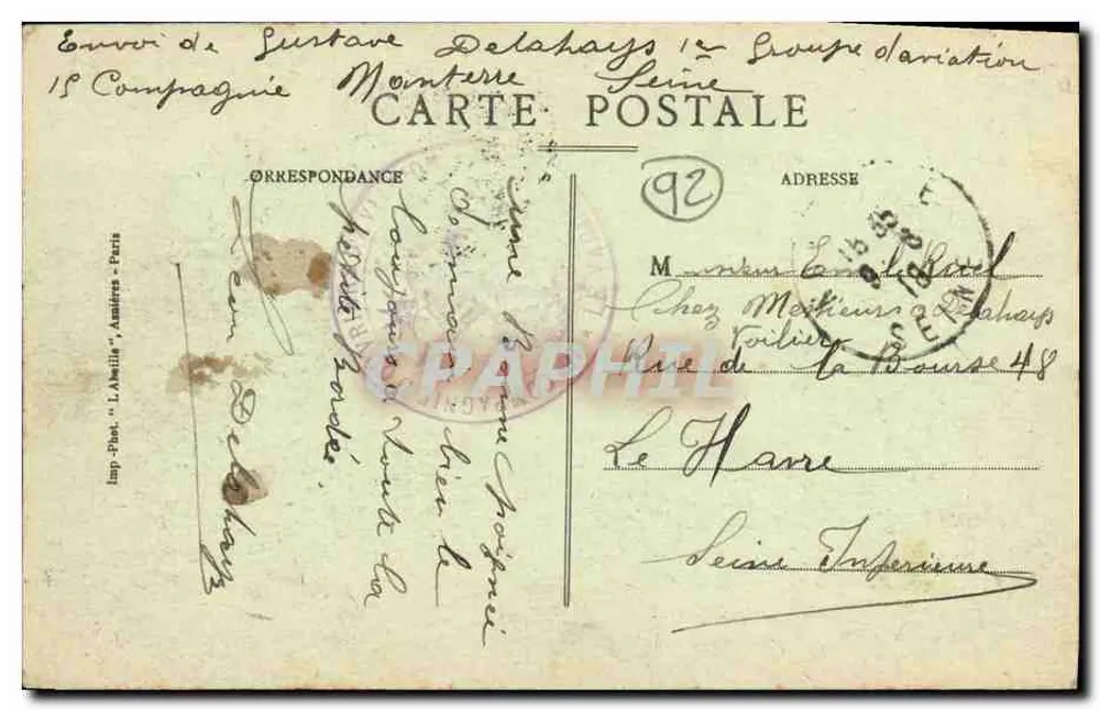 Nanterre — Margens da Sena — L'Abeille - Asnières - Verso