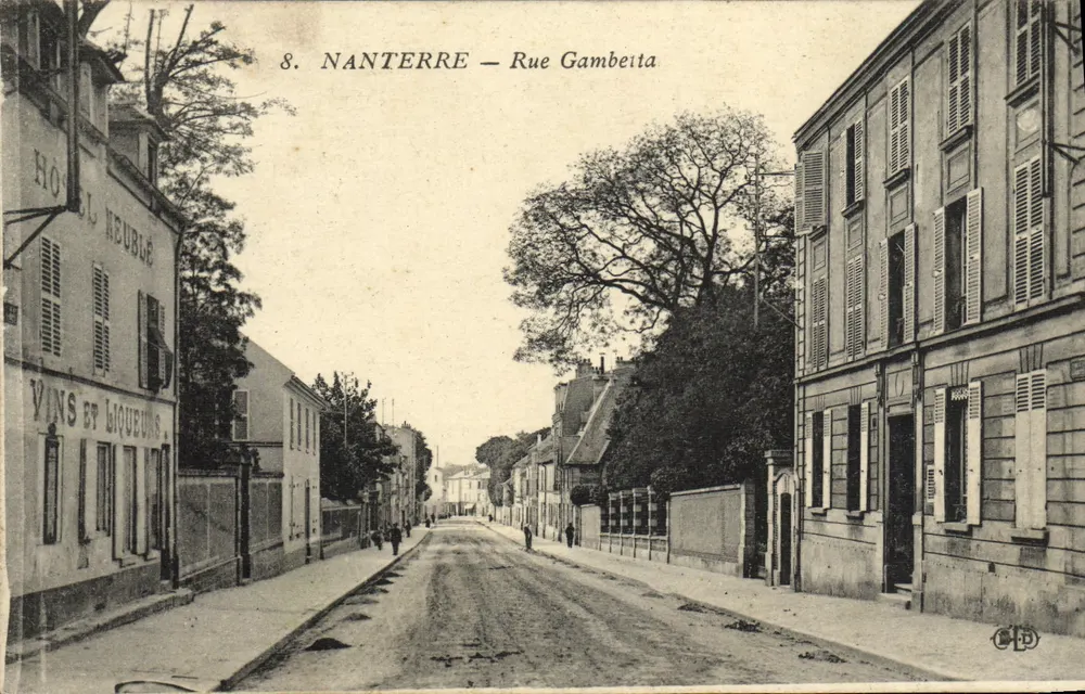 Nanterre — Rue Gambetta — Editor C.P.D. - Frente