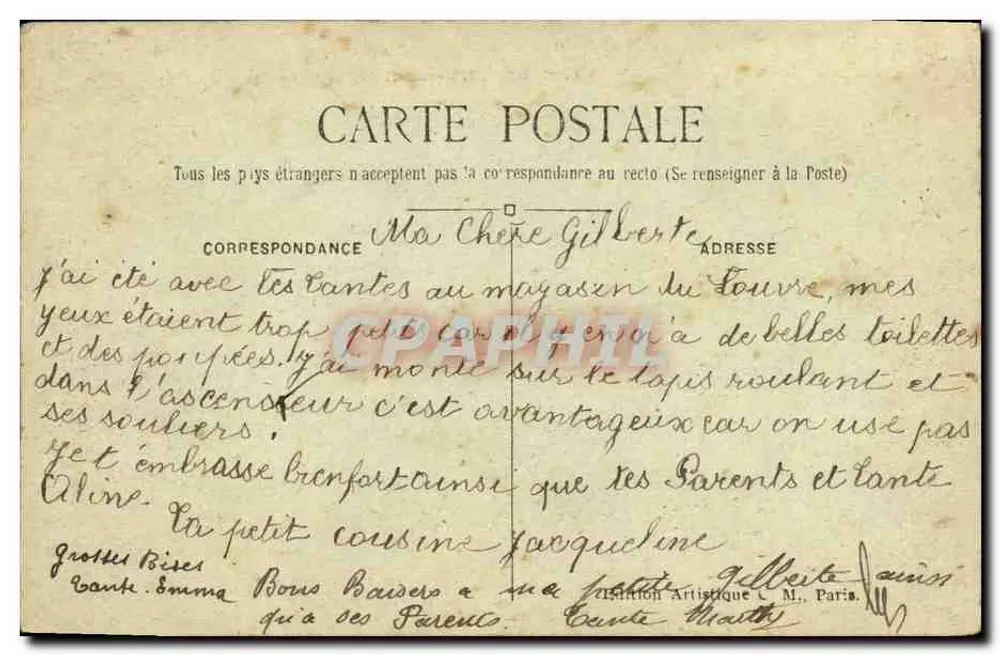 Neuilly-sur-Seine — O Liceu Pasteur — C.M. n°12 - Verso