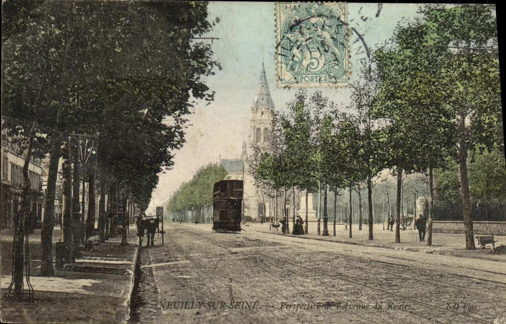 Neuilly-sur-Seine — Perspektive der Avenue du Bois — X.D. Pict - Vorderseite