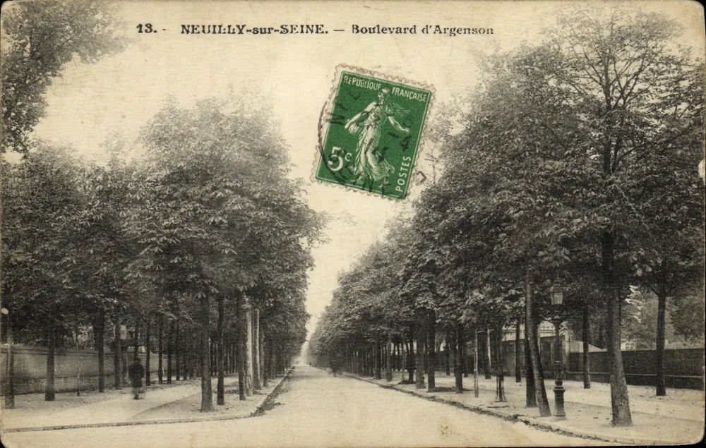 Neuilly-sur-Seine — Boulevard d'Argenson — editor desconhecido, n° 13 - Frente