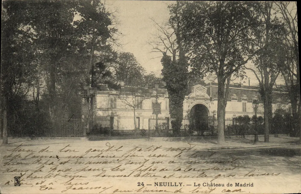 Neuilly-sur-Seine — Schloss Madrid — anonymer Verleger, Nr. 24 - Vorderseite