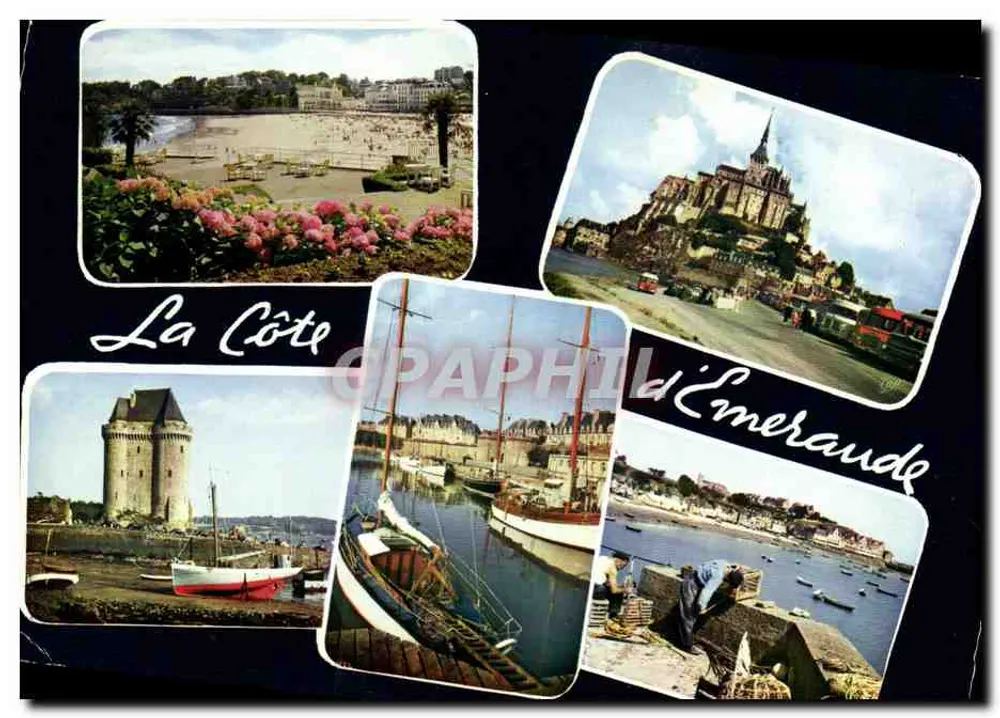 La Côte d'Émeraude — Mont-Saint-Michel, port, plage, tour — Lumicap - Recto