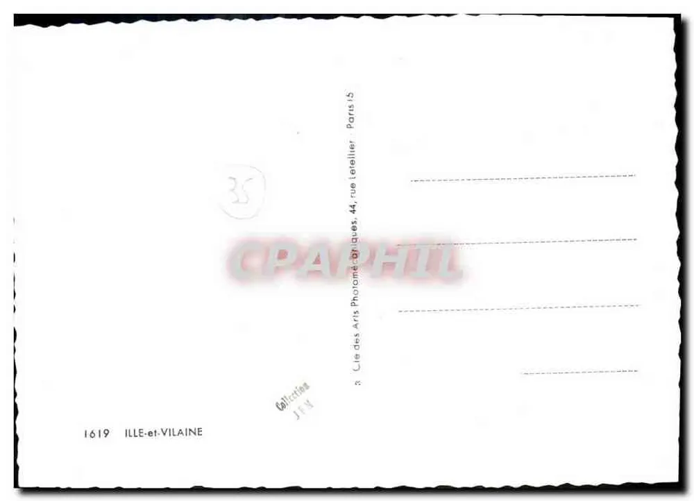 Ille-et-Vilaine — carta postal panorâmica com mapa e vistas — n° 1619 - Verso