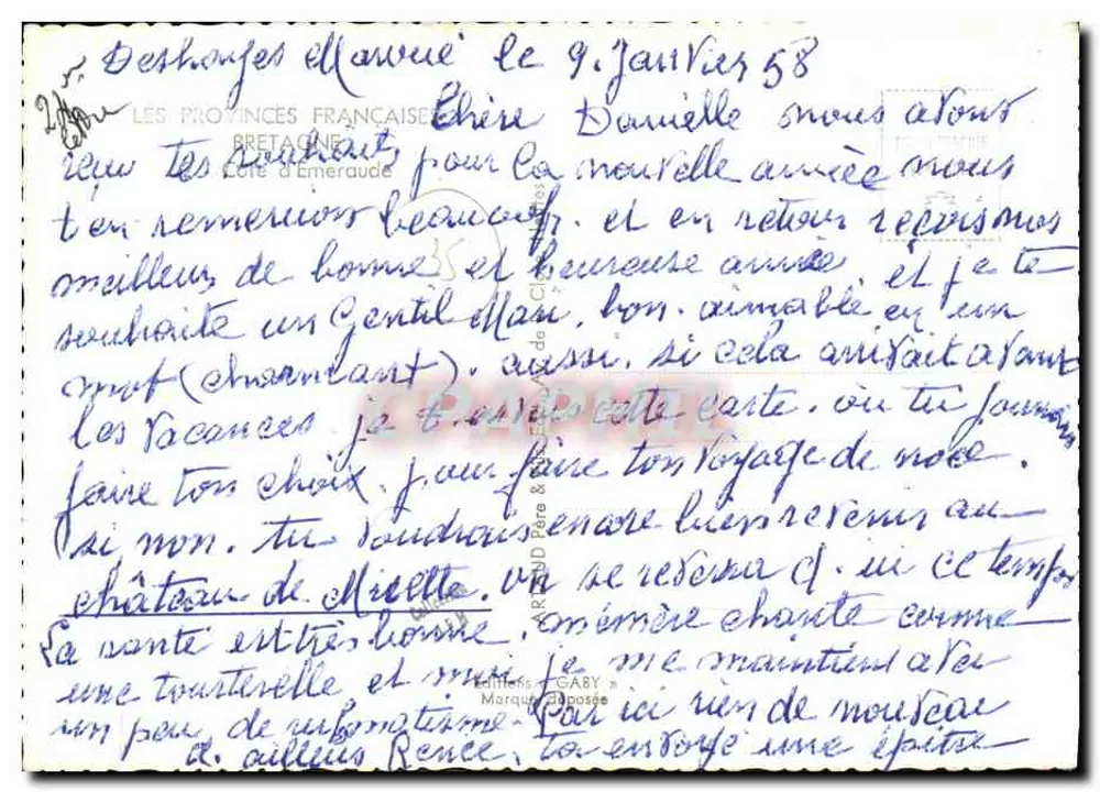 Bretanha — Costa da Esmeralda — Edições Gaby - Verso