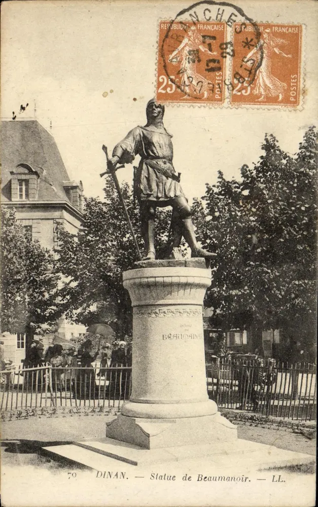 Dinan — Estátua de Beaumanoir — LL. - Frente